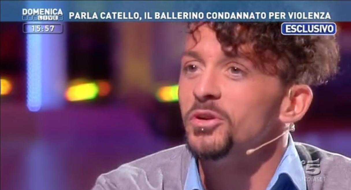 Catello Miotto, ex ballerino di ‘Amici’, ospite a Domenica Live: ‘Non sono un violento!’