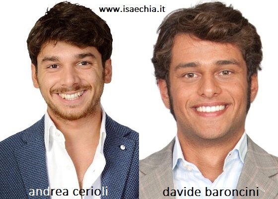 Somiglianza tra Andrea Cerioli e Davide Baroncini
