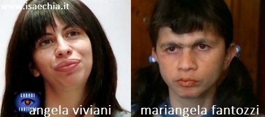 Somiglianza tra Angela Viviani e Mariangela Fantozzi