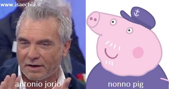 Somiglianza tra Antonio Jorio e Nonno Pig
