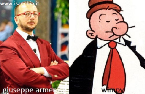Somiglianza tra Giuseppe Armenise e Wimpy di ‘Braccio di ferro’ preview