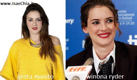 Somiglianza tra Greta Maisto e Winona Ryder preview