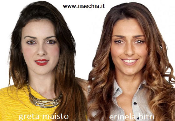 Somiglianza tra Greta Maisto ed Erinela Bitri preview