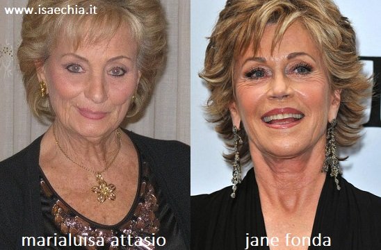 Somiglianza tra Marialuisa Attasio e Jane Fonda