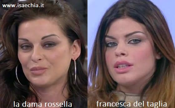 Somiglianza tra la dama Rossella e Francesca Del Taglia