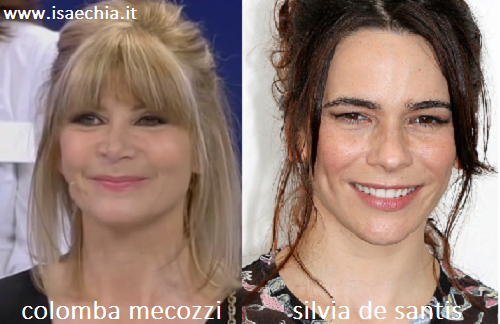 Somiglianza tra Colomba Mecozzi e Silvia De Santis