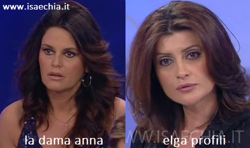 Somiglianza tra Anna, dama del Trono over di ‘Uomini e Donne’, e Elga Profili article-post