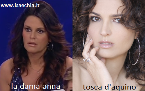 Somiglianza tra Anna, dama del Trono over di ‘Uomini e Donne’, e Tosca D’Aquino preview