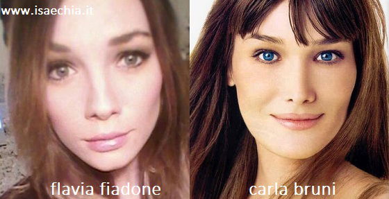 Somiglianza tra Flavia Fiadone e Carla Bruni preview