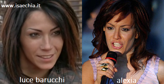 Somiglianza tra Luce Barucchi e Alexia