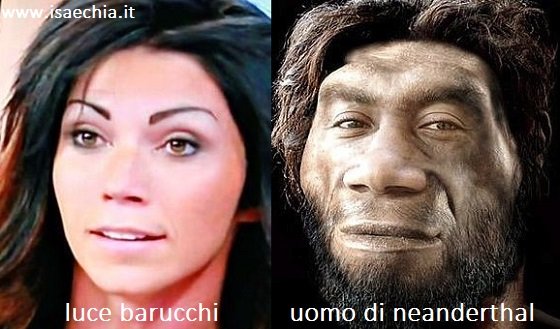 Somiglianza tra Luce Barucchi e l’uomo di Neanderthal