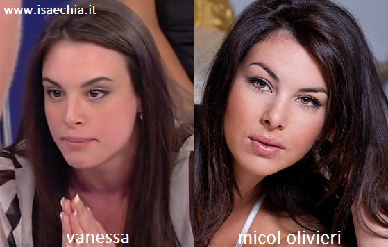 Somiglianza tra Vanessa e Micol Olivieri