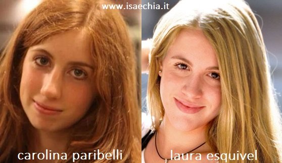 Somiglianza tra Carolina Paribelli e Laura Esquivel