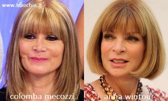 Somiglianza tra Colomba Mecozzi e Anna Wintour