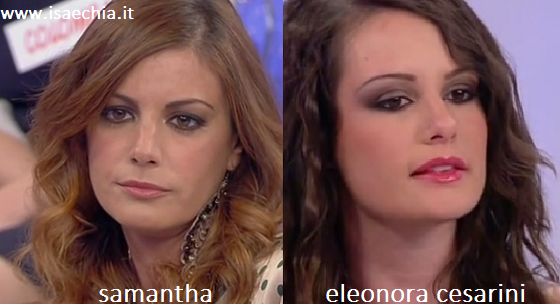Somiglianza tra Samantha ed Eleonora Cesarini