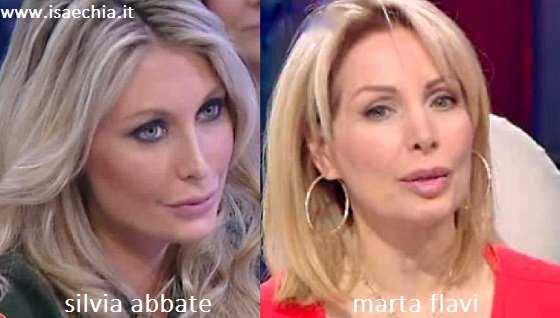 Somiglianza tra Silvia Abbate e Marta Flavi