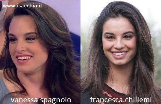 Somiglianza tra Vanessa Spagnolo e Francesca Chillemi