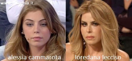 Somiglianza tra Alessia Cammarota e Loredana Lecciso