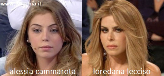 Somiglianza tra Alessia Cammarota e Loredana Lecciso preview