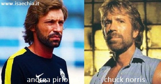 Somiglianza tra Andrea Pirlo e Chuck Norris