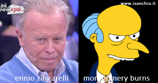 Somiglianza tra Ennio Zingarelli e Montgomery Burns
