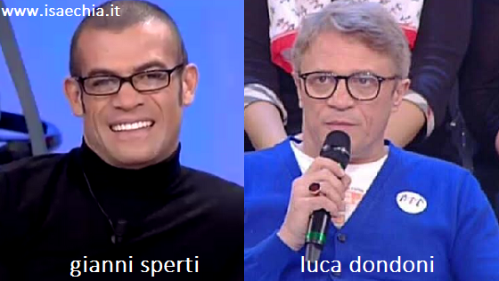 Somiglianza tra Gianni Sperti e Luca Dondoni