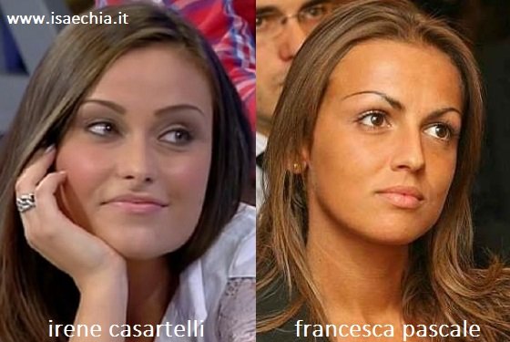 Somiglianza tra Irene Casartelli e Francesca Pascale