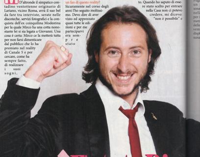 Mirco Petrilli: “E’ stato Dio a mandarmi al Grande fratello!” preview