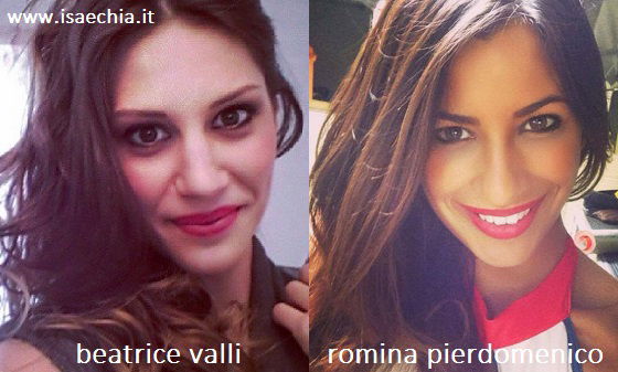 Somiglianza tra Beatrice Valli e Romina Pierdomenico article-post