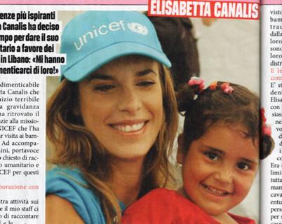 Elisabetta Canalis come una fata per i bambini profughi della Siria preview