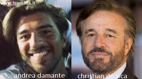 Somiglianza tra Andrea Damante e Christian De Sica
