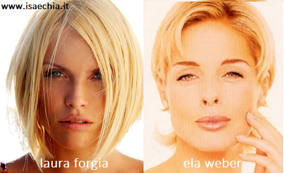 Somiglianza tra Laura Forgia e Ela Weber