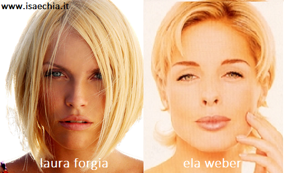 Somiglianza tra Laura Forgia e Ela Weber preview