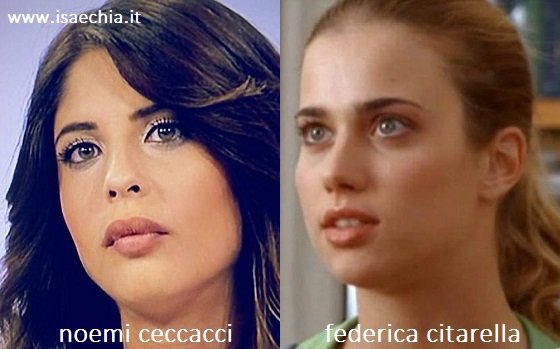 Somiglianza tra Noemi Ceccacci e Federica Citarella