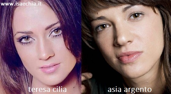 Somiglianza tra Teresa Cilia e Asia Argento