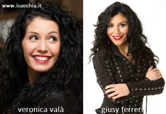 Somiglianza tra Veronica Valà e Giusy Ferreri preview