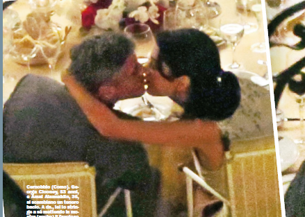 Finalmente fotografato il bacio: George Clooney e Amal Alamuddin fanno le prove di nozze!