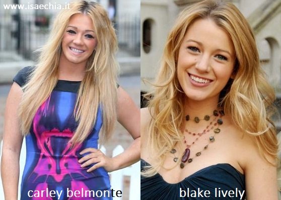 Somiglianza tra Blake Lively e Carley Belmonte