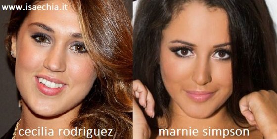 Somiglianza tra Cecilia Rodriguez e Marnie Simpson