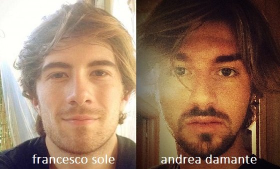 Somiglianza tra Francesco Sole e Andrea Damante