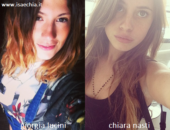 Somiglianza tra Giorgia Lucini e Chiara Nasti