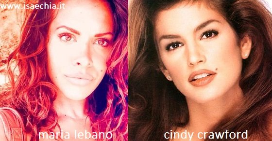 Somiglianza tra Maria Lebano e Cindy Crawford