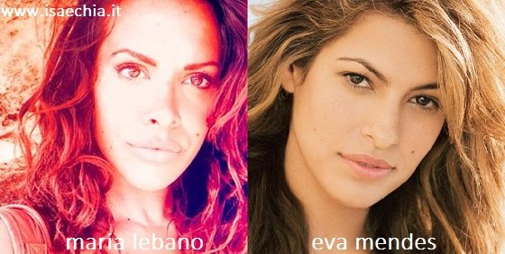 Somiglianza tra Maria Lebano e Eva Mendes