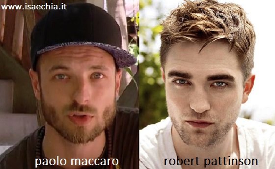 Somiglianza tra Paolo Maccaro e Robert Pattinson