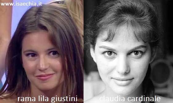 Somiglianza tra Rama Lila Giustini e Claudia Cardinale