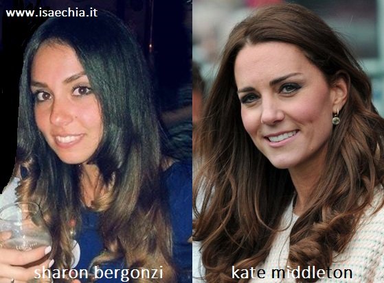 Somiglianza tra Sharon Bergonzi e Kate Middleton