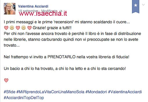 Valentina Acciardi su Facebook3