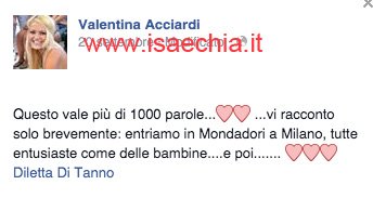 Valentina Acciardi su Facebook