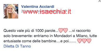 Valentina Acciardi su Facebook