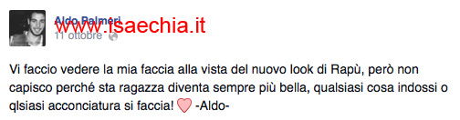 Aldo Palmeri su Facebook